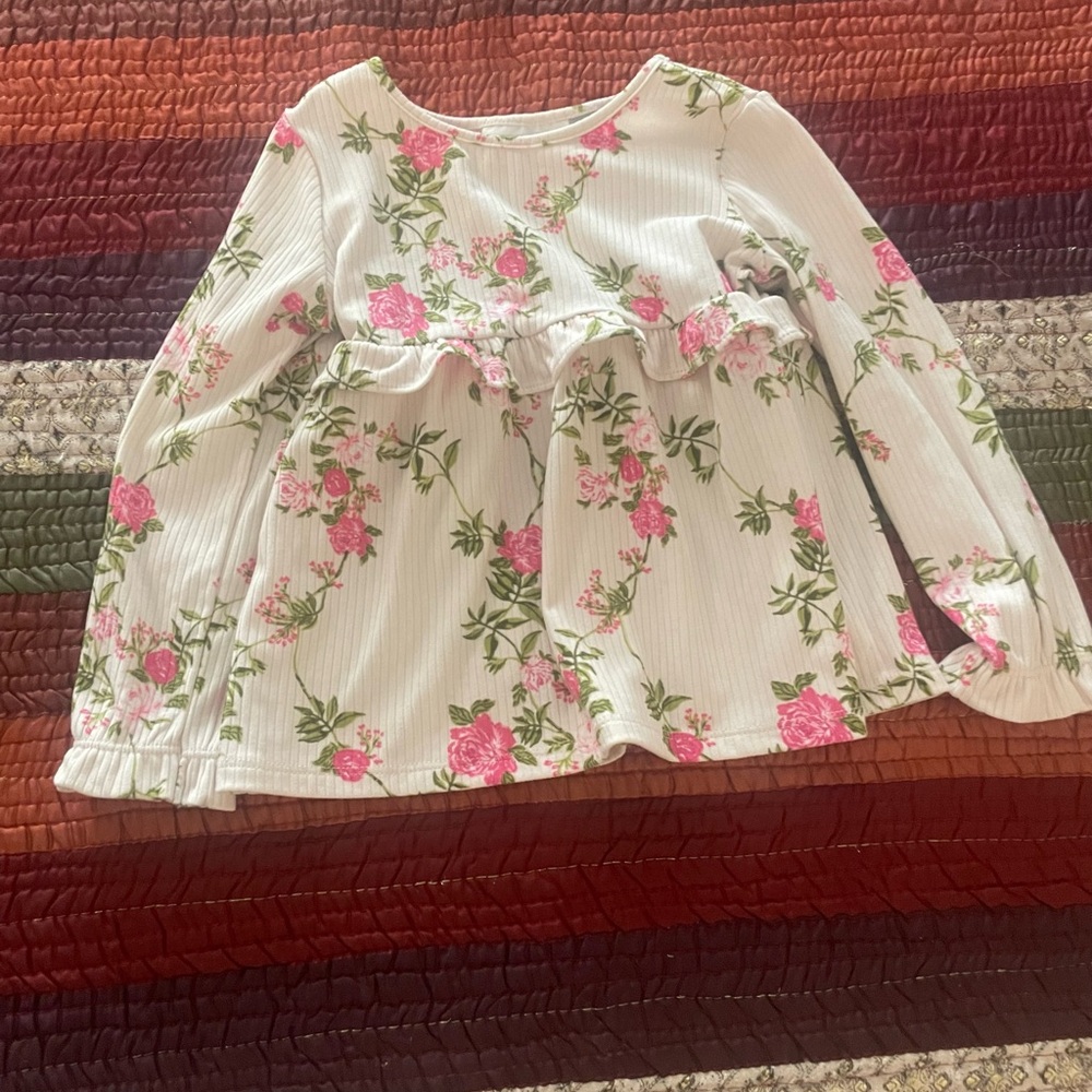 The Children's Place Pink Floral Long Sleeve Top